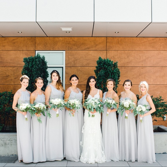 Light Gray Weddington Way Bridesmaid Dress - Picture 3 of 4